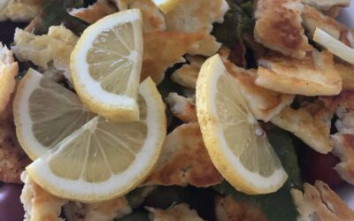 Heirloom tomato and halloumi salad