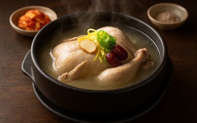 Korean Ginseng Chicken Soup (Samgyetang)